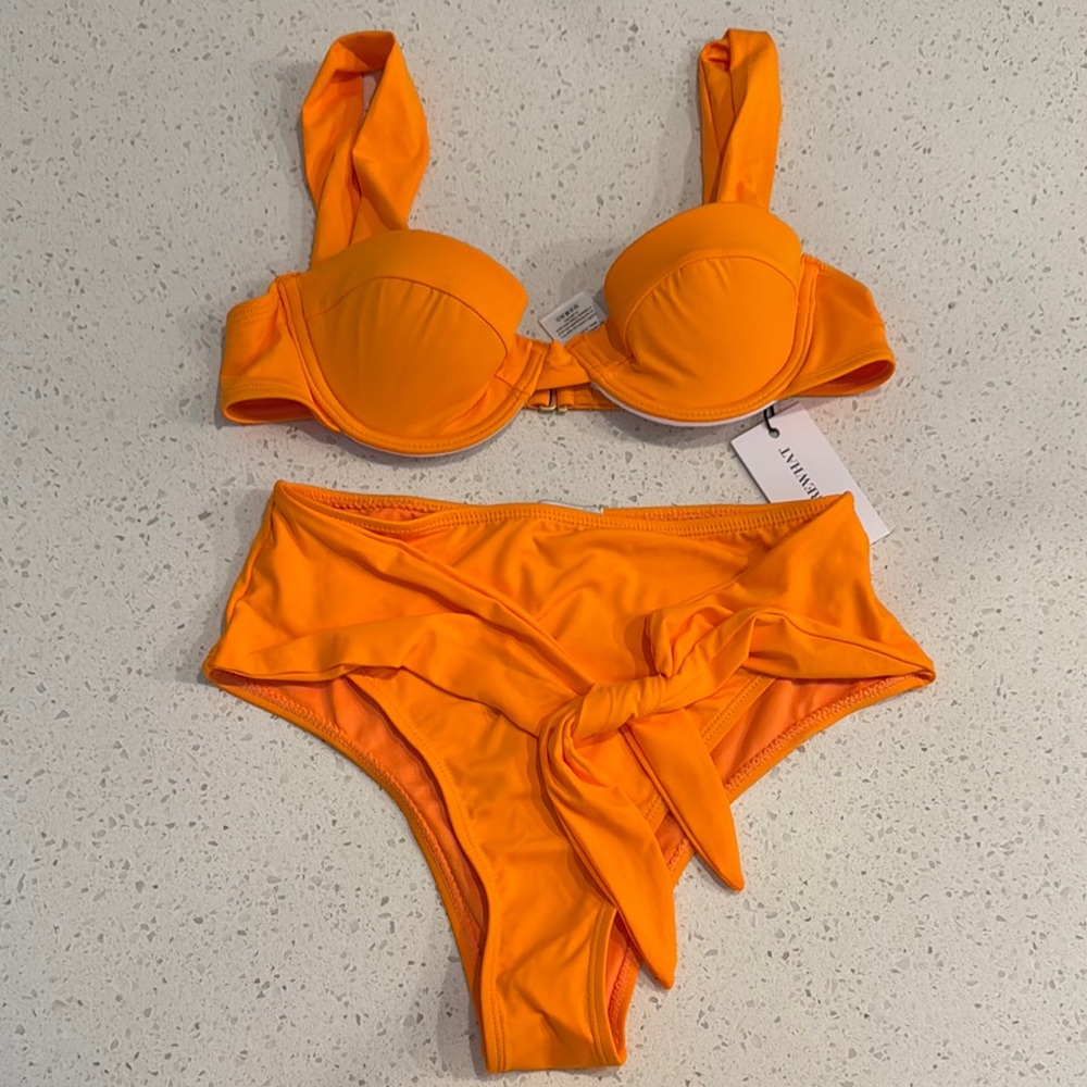 WeWoreWhat Orange Bikini Set